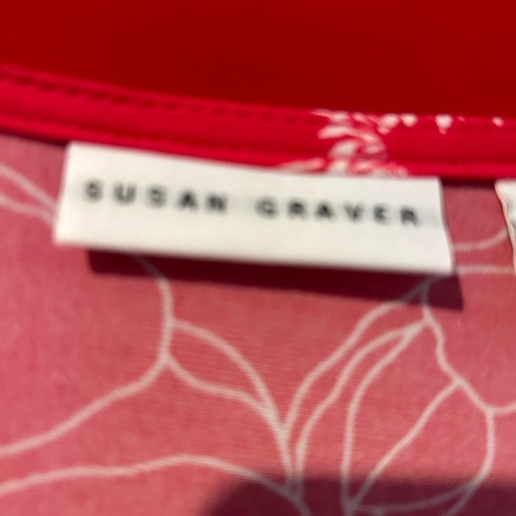 NWOT Susan Graver 2pc Hot Pink/White Liquid Knit Cardigan Set - Picture 4 of 10